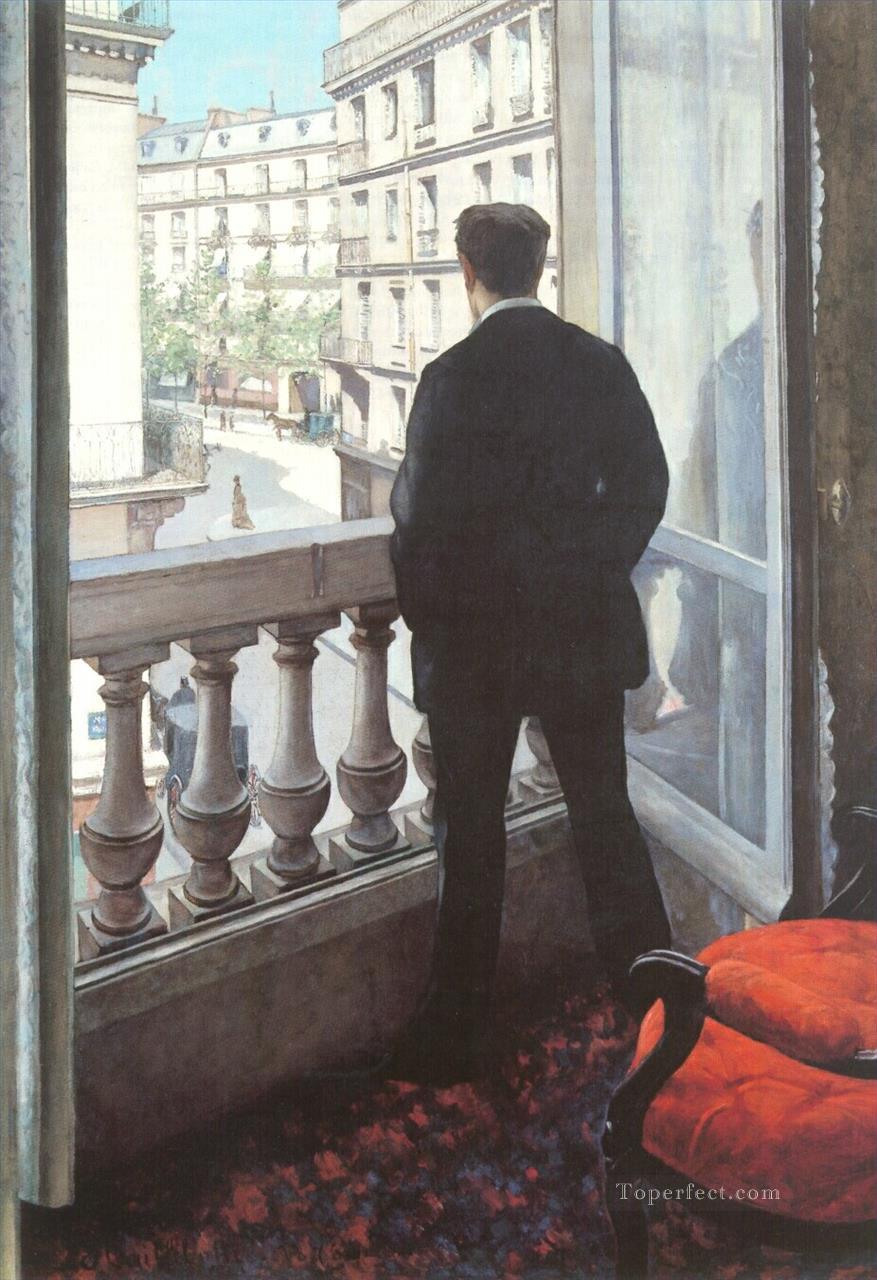 A Young Man at His Window Gustave Caillebotte Oil Paintings